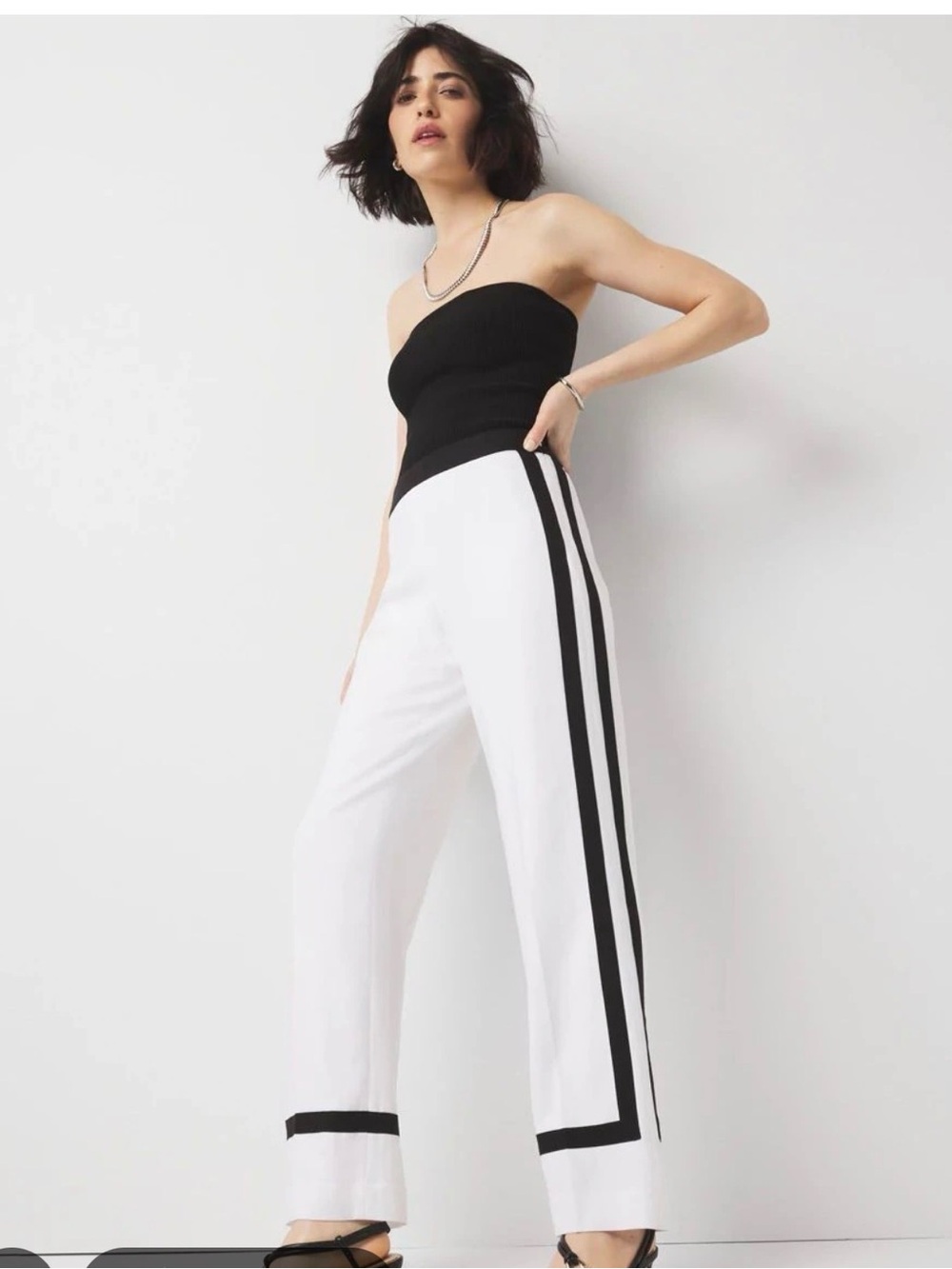 White House Black Market/Color blocked trouser